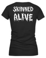 Night Shift Merch Enforced Skinned Alive Shirt Women's V-Neck T-Shirt black s